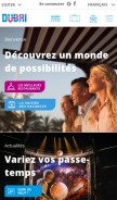 How visitdubai.com looks like on a mobile device such as an iPhone.