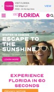 How visitflorida.com looks like on a mobile device such as an iPhone.