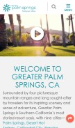 How visitgreaterpalmsprings.com looks like on a mobile device such as an iPhone.