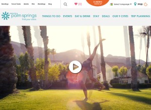 How visitgreaterpalmsprings.com looks like on a tablet such as an iPad.