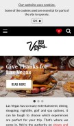How visitlasvegas.com looks like on a mobile device such as an iPhone.
