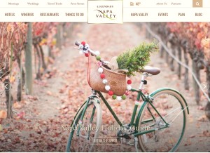 How visitnapavalley.com looks like on a tablet such as an iPad.