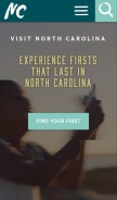 How visitnc.com looks like on a mobile device such as an iPhone.