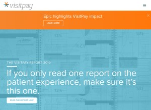 How visitpay.com looks like on a tablet such as an iPad.