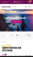 How visitscotland.net looks like on a mobile device such as an iPhone.