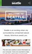 How visitseattle.org looks like on a mobile device such as an iPhone.