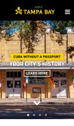 How visittampabay.com looks like on a mobile device such as an iPhone.