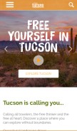 How visittucson.org looks like on a mobile device such as an iPhone.