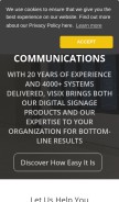 How visix.com looks like on a mobile device such as an iPhone.