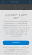 How vismaspcs.se looks like on a mobile device such as an iPhone.