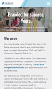 How vistaprintcorporate.com looks like on a mobile device such as an iPhone.