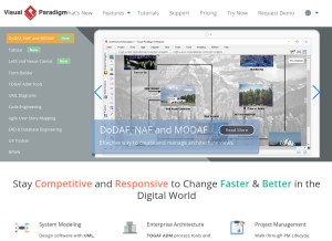 How visual-paradigm.com looks like on a tablet such as an iPad.