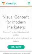How visual.ly looks like on a mobile device such as an iPhone.