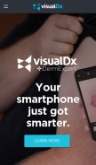 How visualdx.com looks like on a mobile device such as an iPhone.