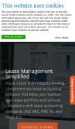 How visuallease.com looks like on a mobile device such as an iPhone.