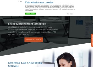 How visuallease.com looks like on a tablet such as an iPad.