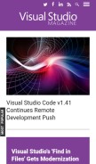 How visualstudiomagazine.com looks like on a mobile device such as an iPhone.