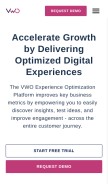 How visualwebsiteoptimizer.com looks like on a mobile device such as an iPhone.
