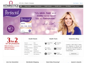 How vitabiotics.com looks like on a tablet such as an iPad.