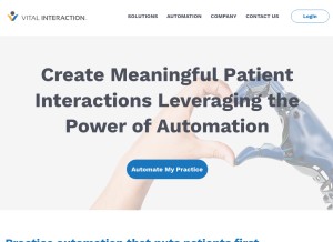 How vitalinteraction.com looks like on a tablet such as an iPad.