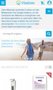 How vitalisto.de looks like on a mobile device such as an iPhone.