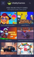 How vitalitygames.com looks like on a mobile device such as an iPhone.
