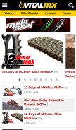 How vitalmx.com looks like on a mobile device such as an iPhone.