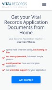 How vitalrecordsonline.com looks like on a mobile device such as an iPhone.
