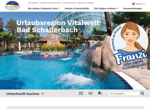 How vitalwelt.at looks like on a tablet such as an iPad.