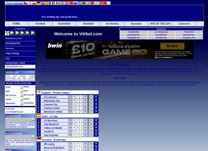 How vitibet.com looks like on a tablet such as an iPad.