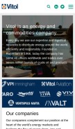 How vitol.com looks like on a mobile device such as an iPhone.