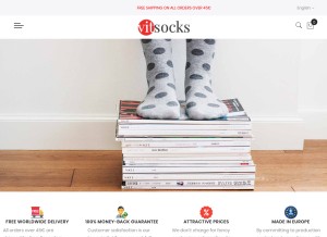 How vitsocks.com looks like on a tablet such as an iPad.
