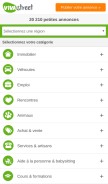 How vivastreet.be looks like on a mobile device such as an iPhone.