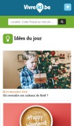 How vivreici.be looks like on a mobile device such as an iPhone.