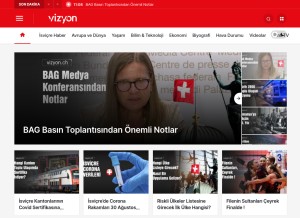 How vizyon.ch looks like on a tablet such as an iPad.