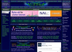 How vizzed.com looks like on a tablet such as an iPad.