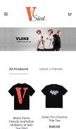 How vloneshirts.ltd looks like on a mobile device such as an iPhone.