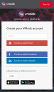 How vmock.com looks like on a mobile device such as an iPhone.