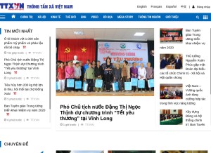 How vnanet.vn looks like on a tablet such as an iPad.