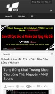 How vnbadminton.com looks like on a mobile device such as an iPhone.