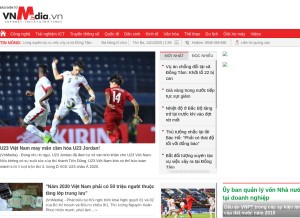 How vnmedia.vn looks like on a tablet such as an iPad.