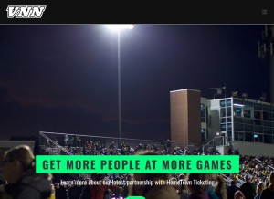 How vnnsports.net looks like on a tablet such as an iPad.