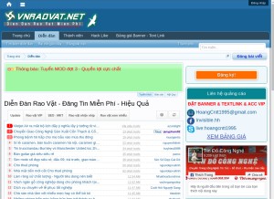 How vnraovat.net looks like on a tablet such as an iPad.