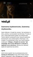 How vod.pl looks like on a mobile device such as an iPhone.