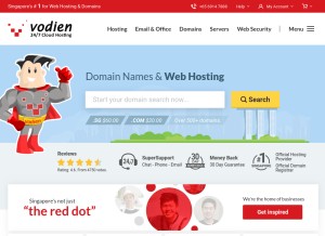 How vodien.com looks like on a tablet such as an iPad.