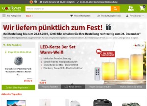 How voelkner.de looks like on a tablet such as an iPad.