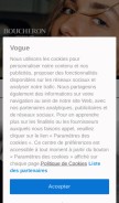 How vogue.com looks like on a mobile device such as an iPhone.