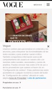 How vogue.mx looks like on a mobile device such as an iPhone.