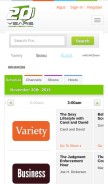How voiceamerica.com looks like on a mobile device such as an iPhone.