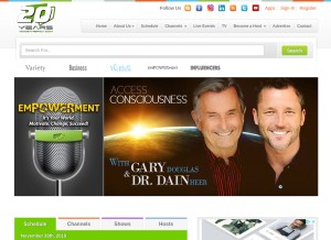 How voiceamerica.com looks like on a tablet such as an iPad.